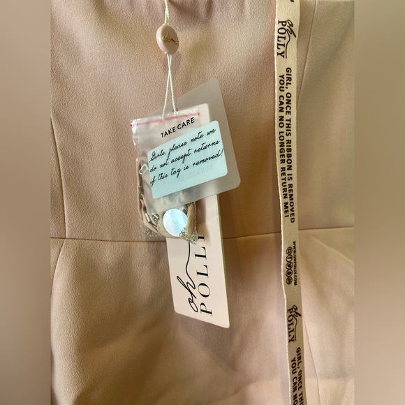 NWT Oh Polly CELEANO Hand Embellished Pink Mini Dress in Blush Size US 2 - Picture 5 of 10